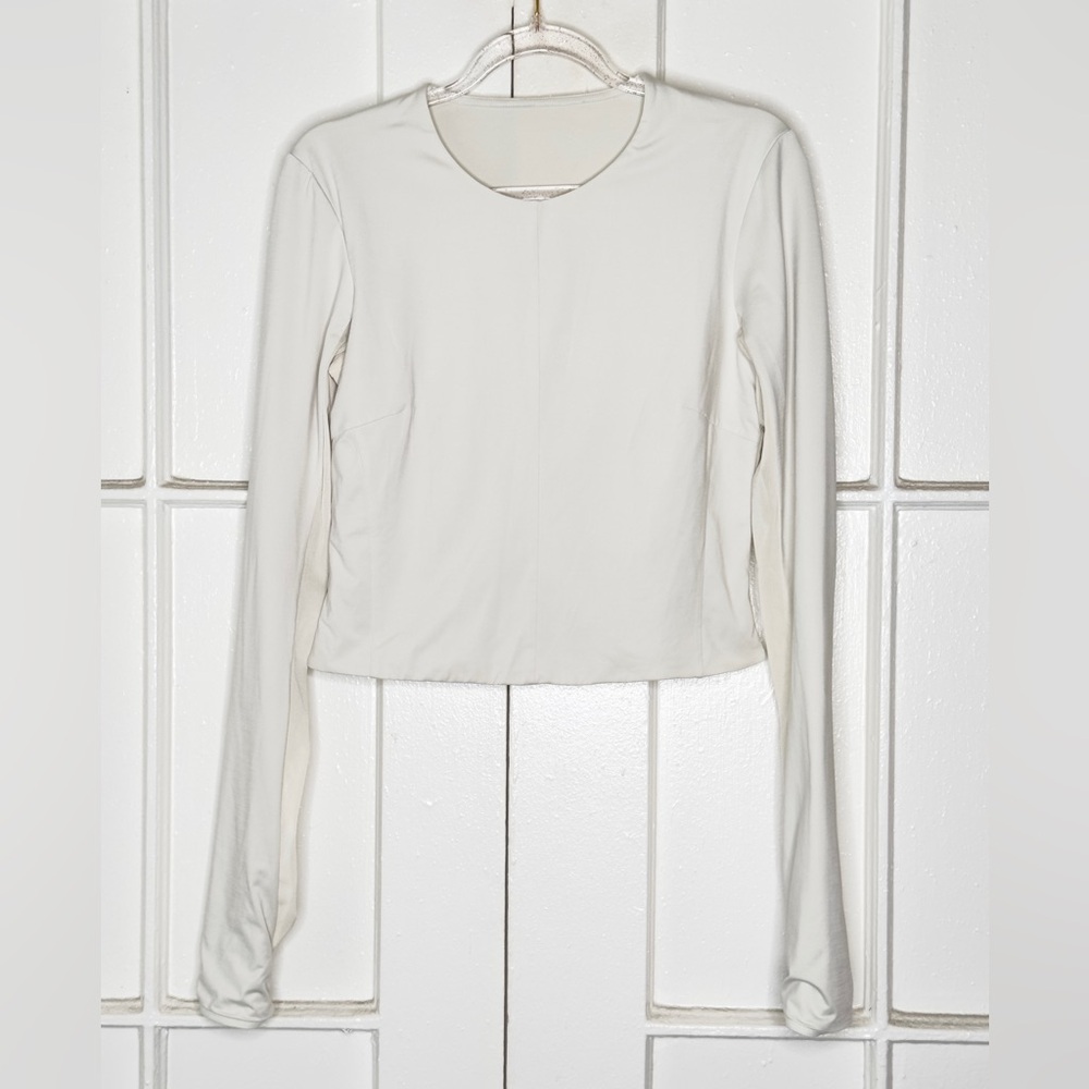 Lululemon Tight-Fit Lined Long-Sleeve Shirt in Bone